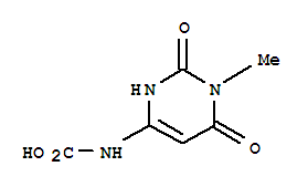 (1-Methyl-2,6-dioxo-1,2,3,6-tetrahydro-4-pyrimidinyl)carbamic acid Structure,875802-39-4Structure