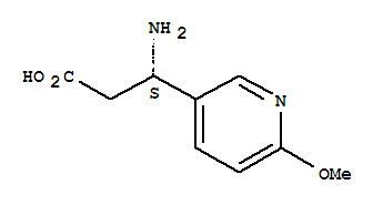 (S)-3-氨基-3-(6-甲氧基-3-吡啶)-丙酸結(jié)構(gòu)式_877119-70-5結(jié)構(gòu)式