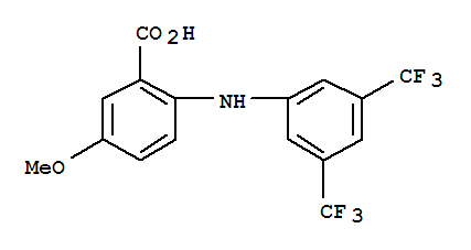 Benzoic acid,2-[[3,5-bis(trifluoromethyl)phenyl]amino]-5-methoxy- Structure,883058-16-0Structure