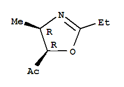 Ethanone, 1-(2-ethyl-4,5-dihydro-4-methyl-5-oxazolyl)-, cis-(9ci) Structure,88309-24-4Structure