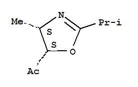 Ethanone, 1-[4,5-dihydro-4-methyl-2-(1-methylethyl)-5-oxazolyl]-, cis-(9ci) Structure,88309-26-6Structure