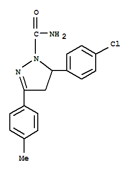 5-(4-Chlorophenyl)-3-p-tolyl-4,5-dihydro-1H-pyrazole-1-carboxamide Structure,885269-75-0Structure