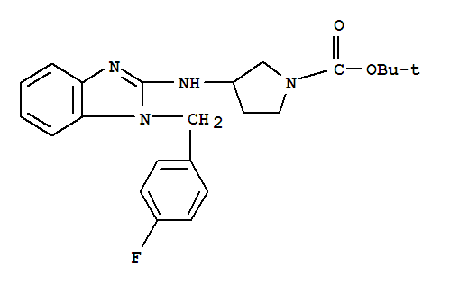 1-Boc-3-[1-(4-fluoro-benzyl)-1h-benzoimidazol-2-ylamino]-pyrrolidine Structure,885270-87-1Structure