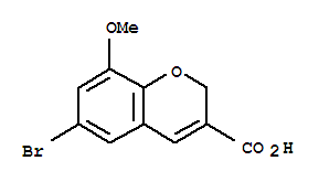 6-Bromo-8-methoxy-2H-chromene-3-carboxylic acid Structure,885271-13-6Structure