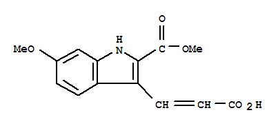 Methyl 3-(2-carboxy-vinyl)-6-methoxy-1h-indole-2-carboxylate Structure,885273-67-6Structure