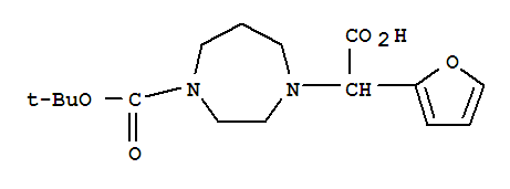 1-Boc-4-(carboxy-furan-2-yl-methyl)-[1,4]diazepane Structure,885275-82-1Structure