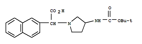 (3-Boc-amino-pyrrolidin-1-yl)-naphthalen-2-yl-acetic acid Structure,885275-87-6Structure