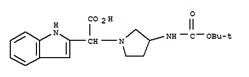 (3-Boc-amino-pyrrolidin-1-yl)-(1h-indol-2-yl)-acetic acid Structure,885276-31-3Structure