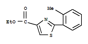 2-(鄰甲苯)-噻唑-4-羧酸乙酯結(jié)構(gòu)式_885278-51-3結(jié)構(gòu)式