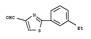 2-(3-乙基苯基)-噻唑-4-甲醛結(jié)構(gòu)式_885279-08-3結(jié)構(gòu)式