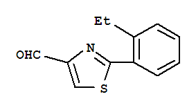 2-(2-乙基苯基)-噻唑-4-甲醛結(jié)構(gòu)式_885279-53-8結(jié)構(gòu)式