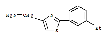 2-(3-乙基苯基)-4-噻唑甲胺結(jié)構(gòu)式_885280-88-6結(jié)構(gòu)式