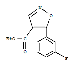 4-Isoxazolecarboxylicacid,5-(3-fluorophenyl)-,ethylester(9ci) Structure,887408-00-6Structure