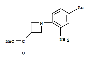 1-(4-Acetyl-2-amino-phenyl)-azetidine-3-carboxylic acid methyl ester Structure,887596-08-9Structure