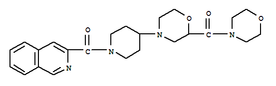 Methanone, [4-[1-(3-isoquinolinylcarbonyl)-4-piperidinyl]-2-morpholinyl]-4-morpholinyl- Structure,888220-04-0Structure