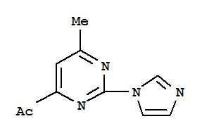 Ethanone, 1-[2-(1H-imidazol-1-yl)-6-methyl-4-pyrimidinyl]- Structure,888313-52-8Structure