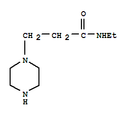 1-Piperazinepropanamide,n-ethyl-(9ci) Structure,89009-59-6Structure