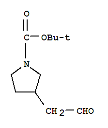 1-Pyrrolidinecarboxylic acid, 3-(2-oxoethyl)-, 1,1-dimethylethyl ester Structure,890849-28-2Structure