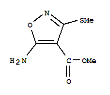 (7ci)-5-氨基-3-(甲基硫代)-4-異噁唑羧酸甲酯結(jié)構(gòu)式_89533-01-7結(jié)構(gòu)式