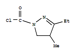 1H-pyrazole-1-carbonyl chloride, 3-ethyl-4,5-dihydro-4-methyl-(9ci) Structure,89662-71-5Structure