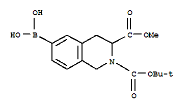 2,3(1H)-Isoquinolinedicarboxylic acid, 6-borono-3,4-dihydro-, 2-(1,1-dimethylethyl) 3-methyl ester Structure,897375-70-1Structure