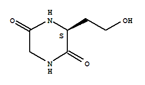 (S)-3-(2-羥基乙基)-2,5-二酮哌嗪結(jié)構(gòu)式_89959-25-1結(jié)構(gòu)式