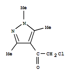 (7ci)-氯甲基 1,3,5-三甲基吡唑-4-基酮結(jié)構(gòu)式_90002-88-3結(jié)構(gòu)式
