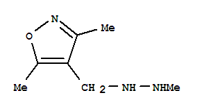 (7ci)-3,5-二甲基-4-[(2-甲基肼基)甲基]-異噁唑結(jié)構(gòu)式_90049-32-4結(jié)構(gòu)式