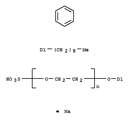 α-磺基-ω-壬基苯氧基聚氧乙烯基醚鈉鹽結(jié)構(gòu)式_9014-90-8結(jié)構(gòu)式