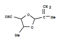 1,3-Dioxolane-4-carboxaldehyde, 5-methyl-2-(1-methylethenyl)- Structure,90278-54-9Structure