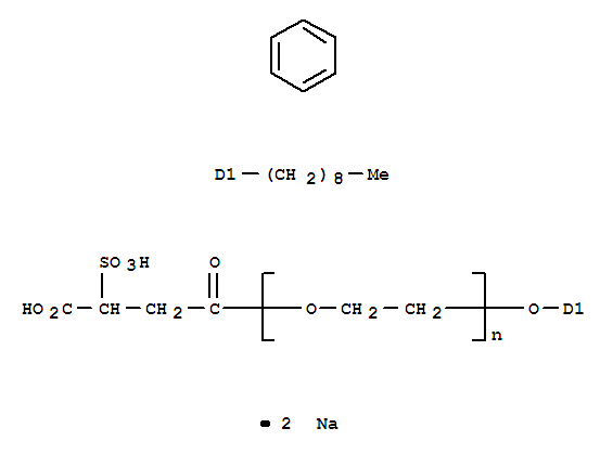 alpha-(3-羧基-1-氧代-3-磺基丙基)-omega-(壬基苯氧基)-聚乙二醇鈉鹽(1:2)結(jié)構(gòu)式_9040-38-4結(jié)構(gòu)式