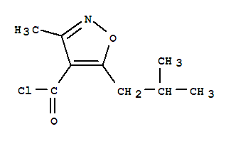 (7ci)-5-異丁基-3-甲基-4-異噁唑羰酰氯結(jié)構(gòu)式_90415-81-9結(jié)構(gòu)式