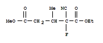 Pentanedioic acid, 2-cyano-2-fluoro-3-methyl-, 1-ethyl 5-methyl ester (9ci) Structure,90428-57-2Structure