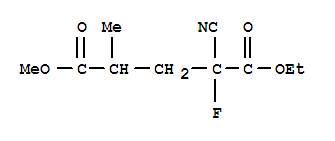 Pentanedioic acid, 2-cyano-2-fluoro-4-methyl-, 1-ethyl 5-methyl ester (9ci) Structure,90428-58-3Structure