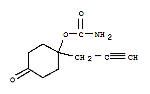 Cyclohexanone, 4-[(aminocarbonyl)oxy]-4-(2-propynyl)-(9ci) Structure,90473-70-4Structure