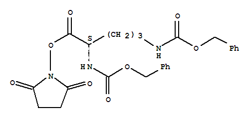 2,5-二氧代-1-吡咯烷基N<sup>2</sup>,N<sup>5</sup>-二[(芐氧基)羰基]-L-鳥氨酰i噻吩基n酸酯結(jié)構(gòu)式_90970-61-9結(jié)構(gòu)式