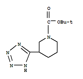 3-(1H-tetrazol-5-yl)-1-piperidinecarboxylic acid 1,1-dimethylethyl ester Structure,91419-64-6Structure