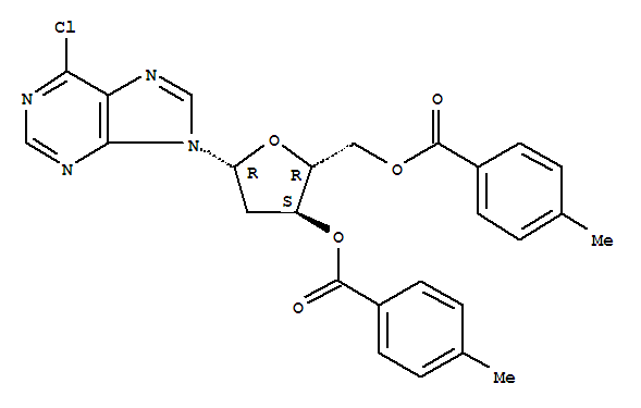 6-Chloro-9-[2-deoxy-3,5-bis-o-(4-methylbenzoyl)-b-d-erythro-pentofuranosyl]-9h-purine Structure,91713-46-1Structure