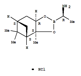 (alphaR,3aS,4S,6S,7aR)-六氫-alpha,3a,8,8-四甲基-4,6-甲橋-1,3,2-苯并二氧硼烷-2-甲胺鹽酸鹽 (1:1)結構式_919103-31-4結構式