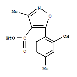 (9ci)-5-(2-羥基-4-甲基苯基)-3-甲基-4-異噁唑羧酸乙酯結(jié)構(gòu)式_92397-22-3結(jié)構(gòu)式