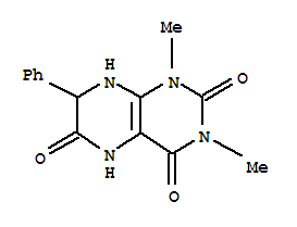 2,4,6(3H)-pteridinetrione, 1,5,7,8-tetrahydro-1,3-dimethyl-7-phenyl- Structure,928336-42-9Structure