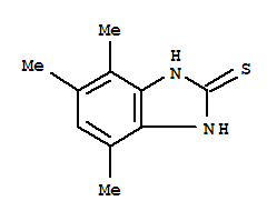 2H-benzimidazole-2-thione,1,3-dihydro-4,5,7-trimethyl-(9ci)Structure,92893-91-9Structure 2H-benzimidazole-2-thione,1,3-dihydro-4,5,7-trimethyl-(9ci) Structure,92893-91-9Structure