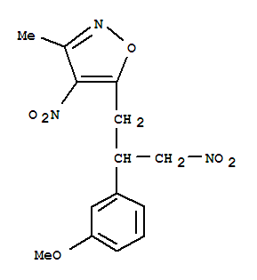 5-[2-(3-甲氧基苯基)-3-硝基丙基]-3-甲基-4-硝基-異噁唑結(jié)構(gòu)式_929719-06-2結(jié)構(gòu)式