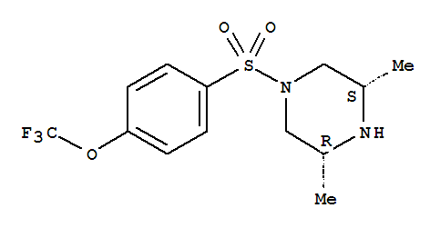 (3R,5s)-3,5-dimethyl-1-(4-(trifluoromethoxy)phenylsulfonyl)piperazine Structure,958243-69-1Structure