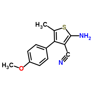 2-Amino-4-(4-methoxyphenyl)-5-methylthiophene-3-carbonitrile Structure,100005-23-0Structure