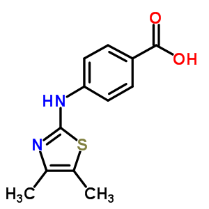 4-(4,5-Dimethylthiazol-2-ylamino)benzoic acid Structure,100142-85-6Structure