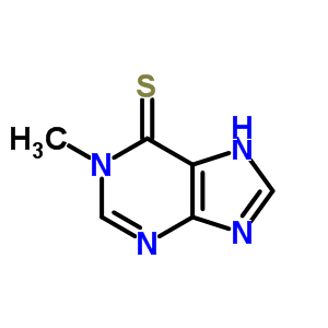 6H-purine-6-thione,1,9-dihydro-1-methyl- Structure,1006-22-0Structure