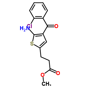 2-Amino-3-(2-chlorobenzoyl)-5-(2-carbomethoxyethyl)thiophene Structure,100827-77-8Structure