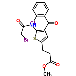 2-Bromoacetylamino-3-(2-chlorobenzoyl)-5-(2-carbomethoxyethyl)thiophene Structure,100827-79-0Structure