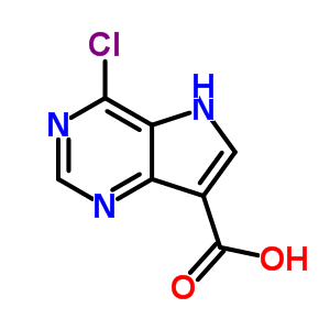 4-Chloro-5h-pyrrolo[3,2-d]pyrimidine-7-carboxylic acid Structure,1019056-31-5Structure